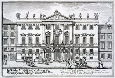 La chancellerie du royaume de Bohême, partie de la résidence impériale dans la rue Wiplinger, Vienne, vers 1719 - Johann Bernhard Fischer von Erlach